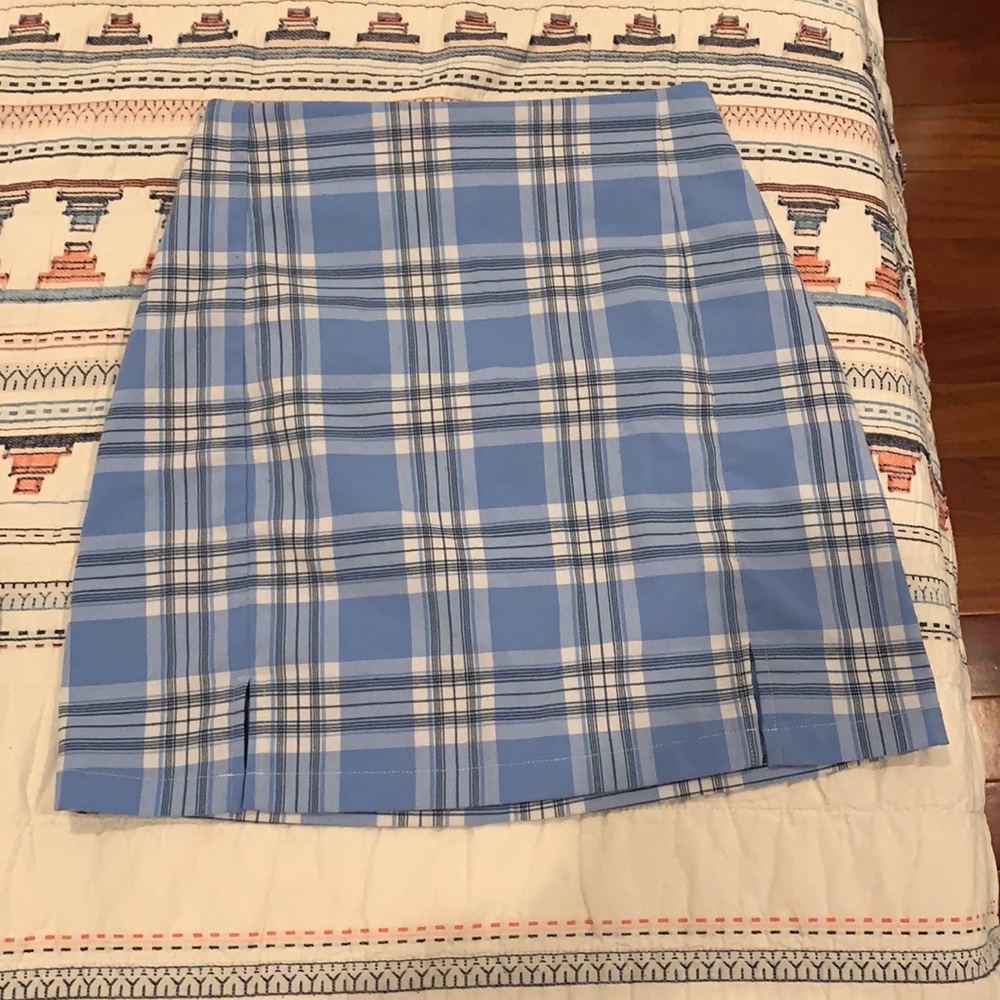 Blue Plaid Skirt Brandy Meliville